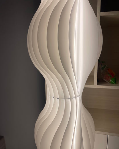 WOMO Wavy Column Floor Lamp with Hue Dimmer-WM7074