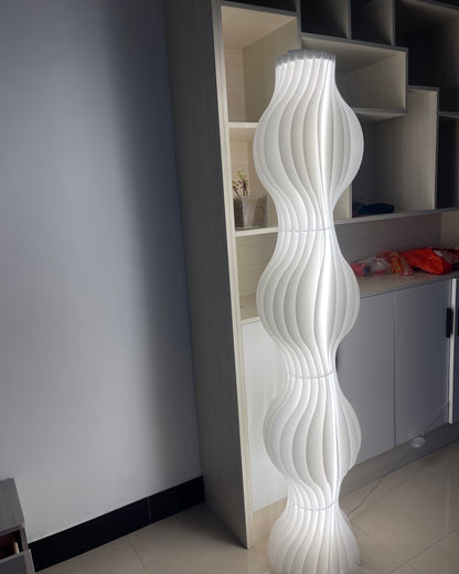 WOMO Wavy Column Floor Lamp with Hue Dimmer-WM7074