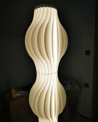 WOMO Wavy Column Floor Lamp with Hue Dimmer-WM7074