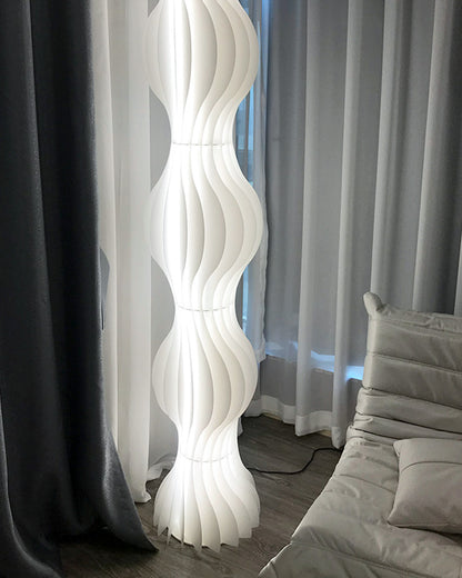 WOMO Wavy Column Floor Lamp with Hue Dimmer-WM7074