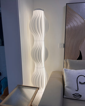 WOMO Wavy Column Floor Lamp with Hue Dimmer-WM7074