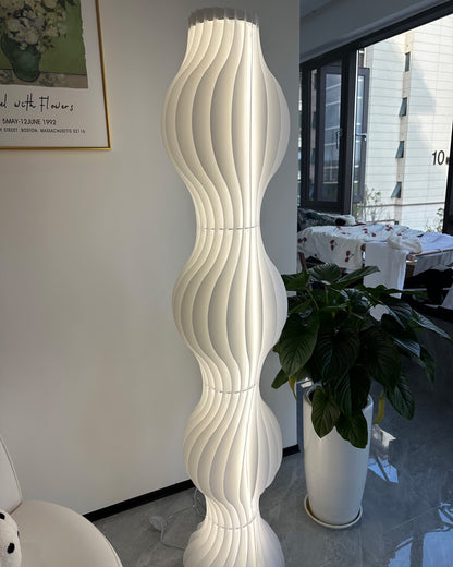 WOMO Wavy Column Floor Lamp with Hue Dimmer-WM7074