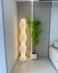 WOMO Wavy Column Floor Lamp with Hue Dimmer-WM7074