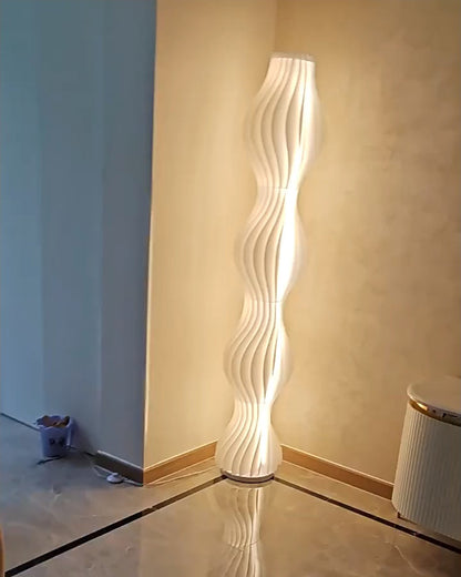 WOMO Wavy Column Floor Lamp with Hue Dimmer-WM7074