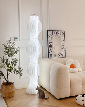 WOMO Wavy Column Floor Lamp with Hue Dimmer-WM7074