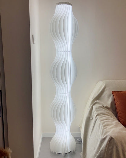 WOMO Wavy Column Floor Lamp with Hue Dimmer-WM7074