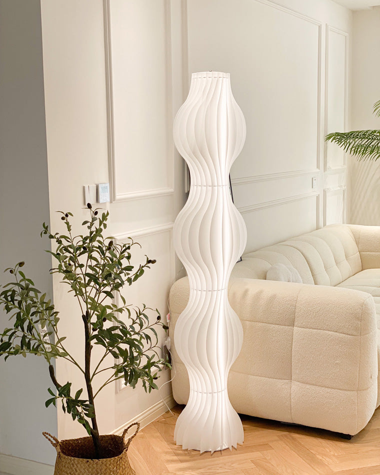 WOMO Wavy Column Floor Lamp with Hue Dimmer-WM7074