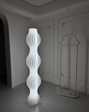 WOMO Wavy Column Floor Lamp with Hue Dimmer-WM7074