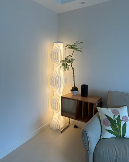 WOMO Wavy Column Floor Lamp with Hue Dimmer-WM7074