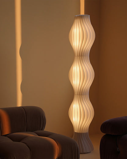 WOMO Wavy Column Floor Lamp with Hue Dimmer-WM7074