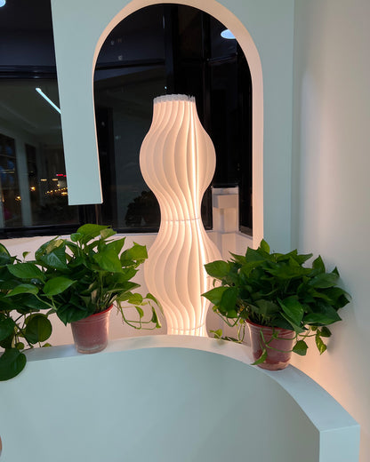 WOMO Wavy Column Floor Lamp with Hue Dimmer-WM7074