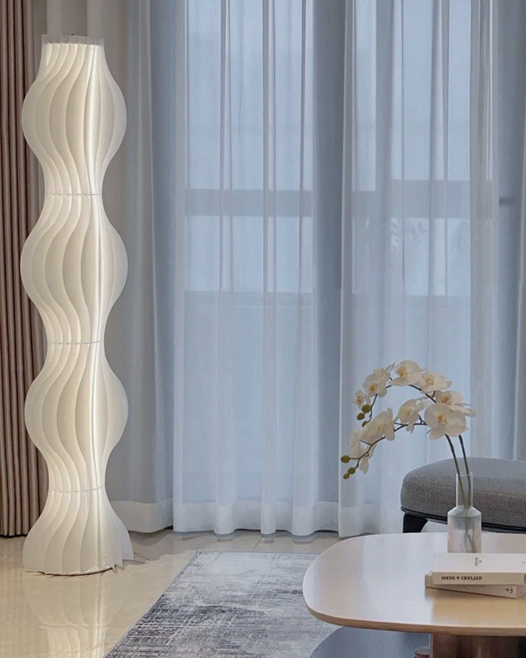 WOMO Wavy Column Floor Lamp with Hue Dimmer-WM7074