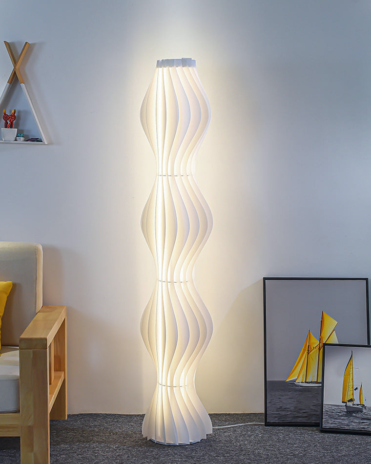 WOMO Wavy Column Floor Lamp with Hue Dimmer-WM7074