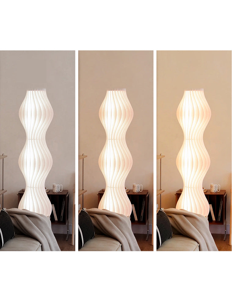 WOMO Wavy Column Floor Lamp with Hue Dimmer-WM7074