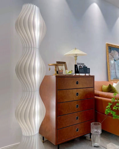 WOMO Wavy Column Floor Lamp with Hue Dimmer-WM7074