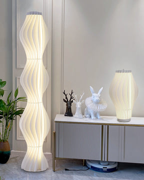 WOMO Wavy Column Floor Lamp with Hue Dimmer-WM7074