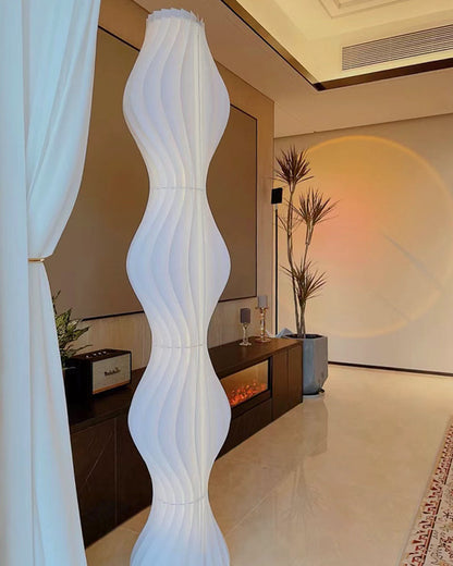 WOMO Wavy Column Floor Lamp with Hue Dimmer-WM7074