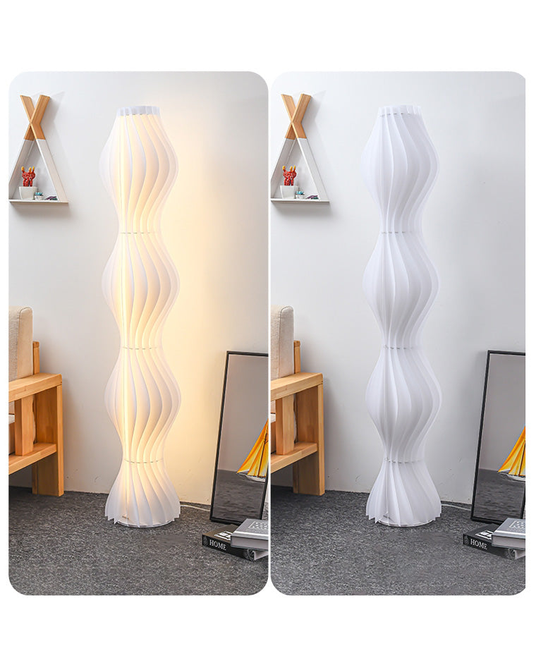 WOMO Wavy Column Floor Lamp with Hue Dimmer-WM7074