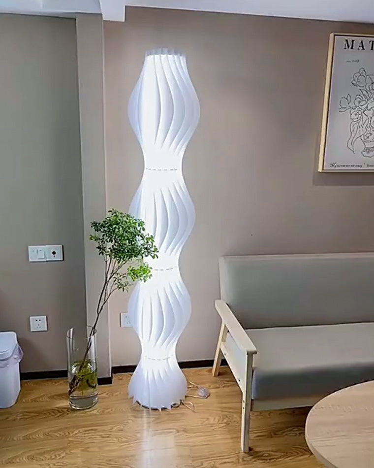 WOMO Wavy Column Floor Lamp with Hue Dimmer-WM7074