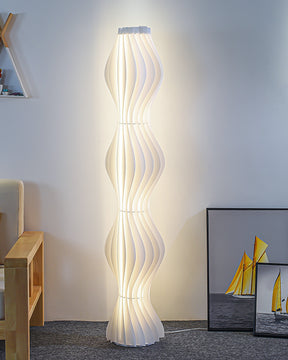 WOMO Wavy Column Floor Lamp with Hue Dimmer-WM7074