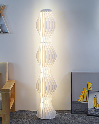 WOMO Wavy Column Floor Lamp with Hue Dimmer-WM7074