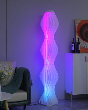 WOMO Wavy Column Floor Lamp with Hue Dimmer-WM7074