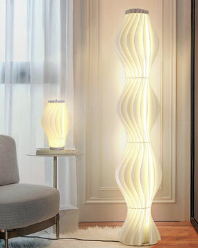 WOMO Wavy Column Floor Lamp with Hue Dimmer-WM7074