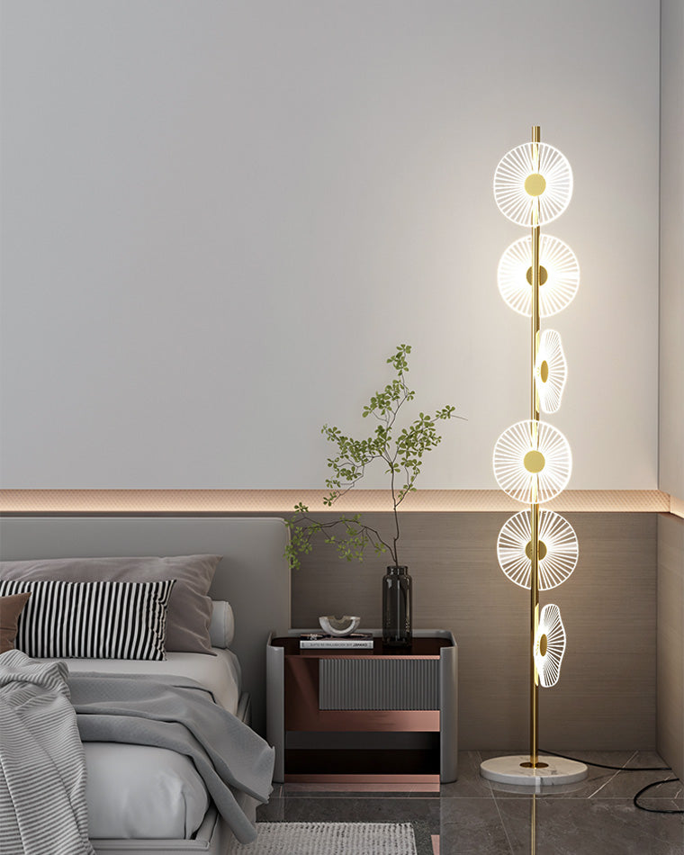 WOMO Multi-light Dimmable Floor Lamp with Remote-WM7075