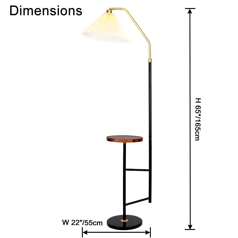 WOMO Pleated Floor Lamp with Tray-WM7079