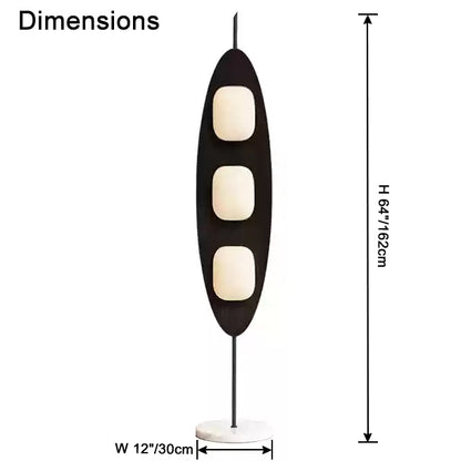 WOMO Modern Wood Oval Floor Lamp-WM7080