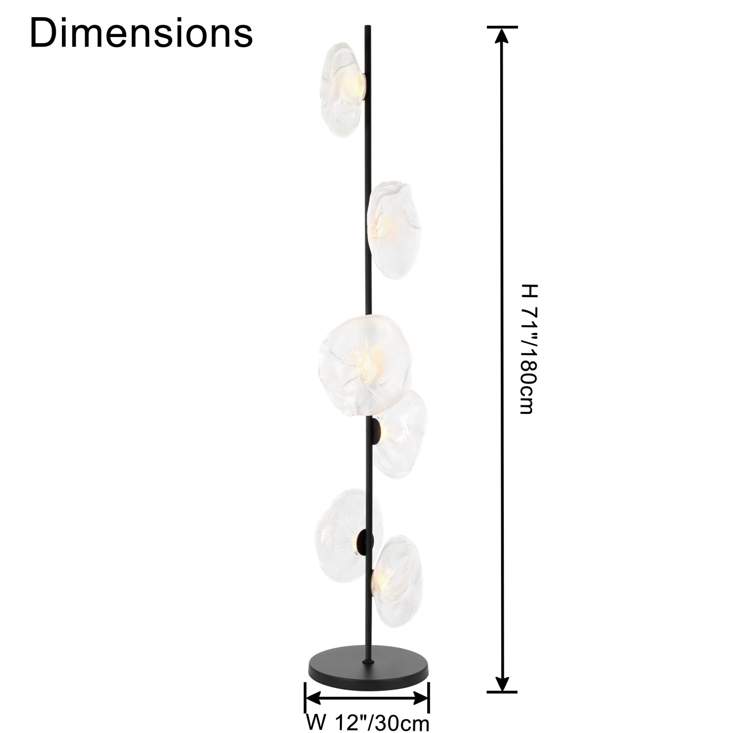 WOMO Blown Glass Floor Lamp-WM7082