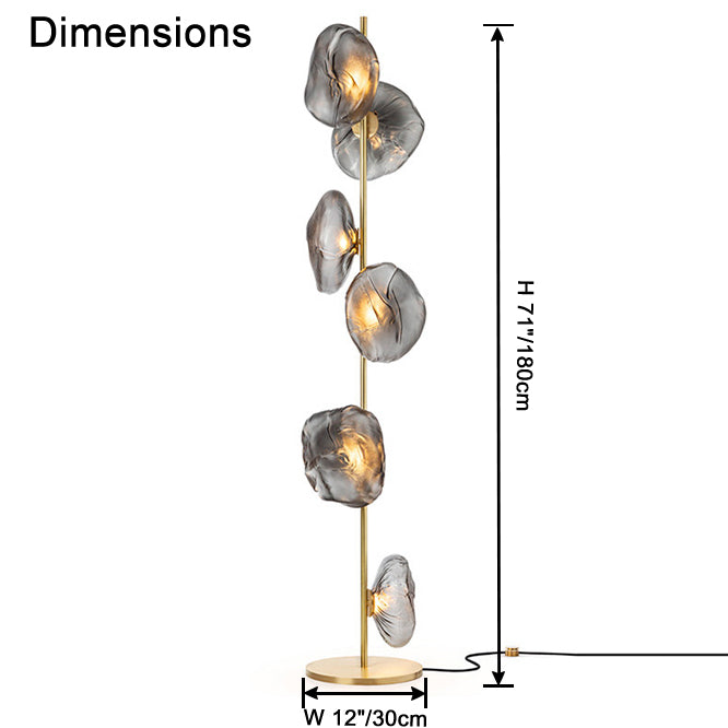 WOMO Blown Glass Floor Lamp-WM7082