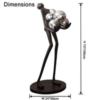 WOMO Sculptural Glass Globe Floor Lamp-WM7083