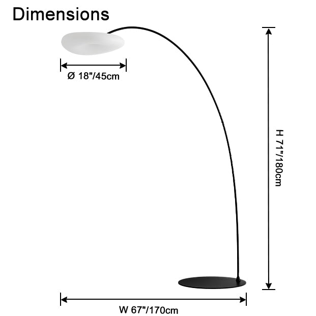 WOMO Cloud Arc Floor Lamp-WM7084