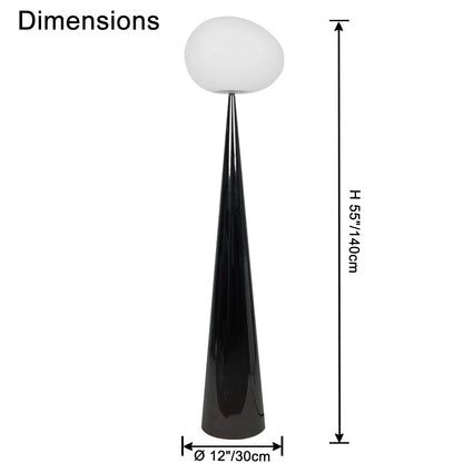 WOMO Globe Black Floor Lamp-WM7086