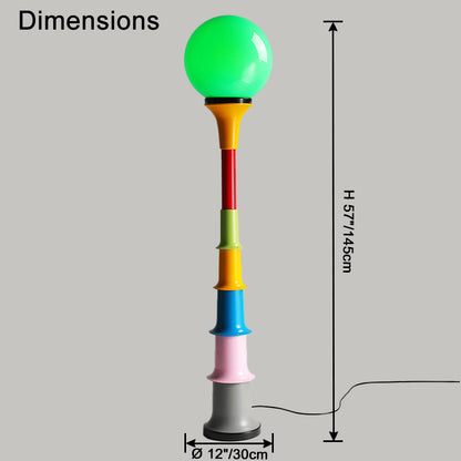 WOMO Colorful Globe Floor Lamp-WM7087