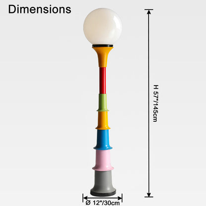 WOMO Colorful Globe Floor Lamp-WM7087