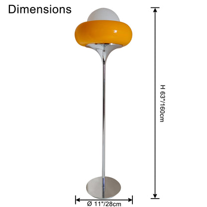 WOMO Torchiere Orange Floor Lamp-WM7092