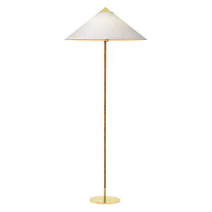 WOMO Rattan Fabric Cone Floor Lamp-WM7095