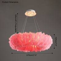WOMO Feather Round Pendant Light-WM2060