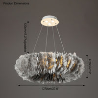 WOMO Feather Round Pendant Light-WM2060