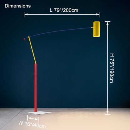 WOMO Multicolour Cantilever Floor Lamp-WM7103
