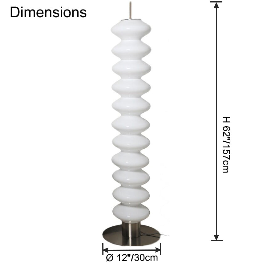 WOMO Stacked Glass Ball Floor Lamp-WM7127