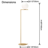 WOMO Glass Globe Floor Lamp-WM7128