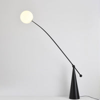 WOMO Glass Globe Cantilever Floor Lamp-WM7129