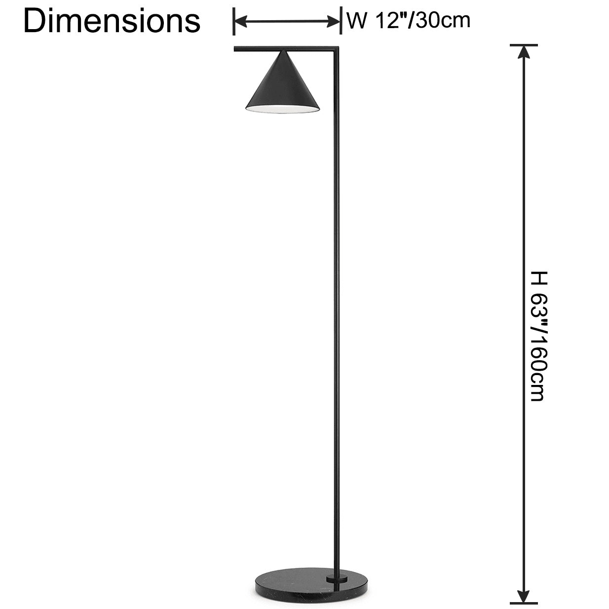 WOMO Cone Adjustable Floor Lamp-WM7132