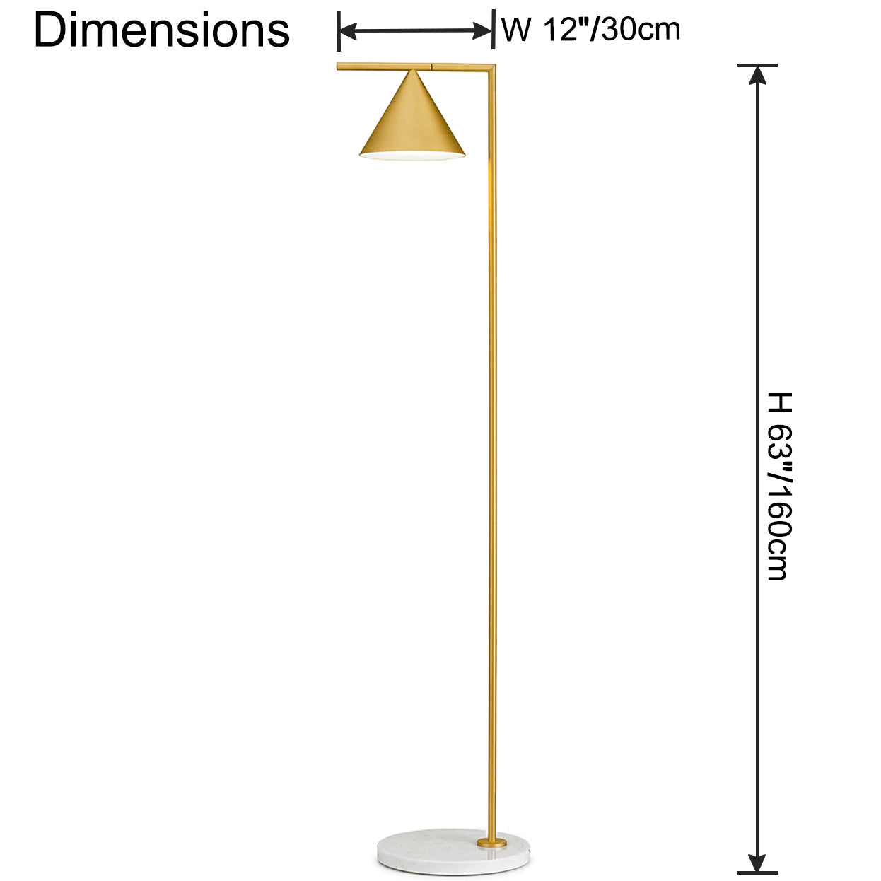 WOMO Cone Adjustable Floor Lamp-WM7132