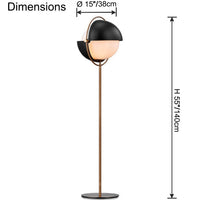 WOMO Glass Globe Floor Lamp-WM7134