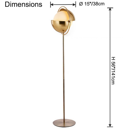 WOMO Glass Globe Floor Lamp-WM7134