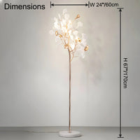 WOMO Ceramic Gingko Tree Floor Lamp-WM7137